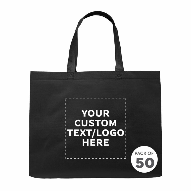Custom Black 50 tote bags 01