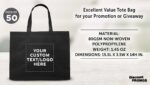 Custom Black 50 tote bags 04