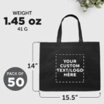 Custom Black 50 tote bags 05